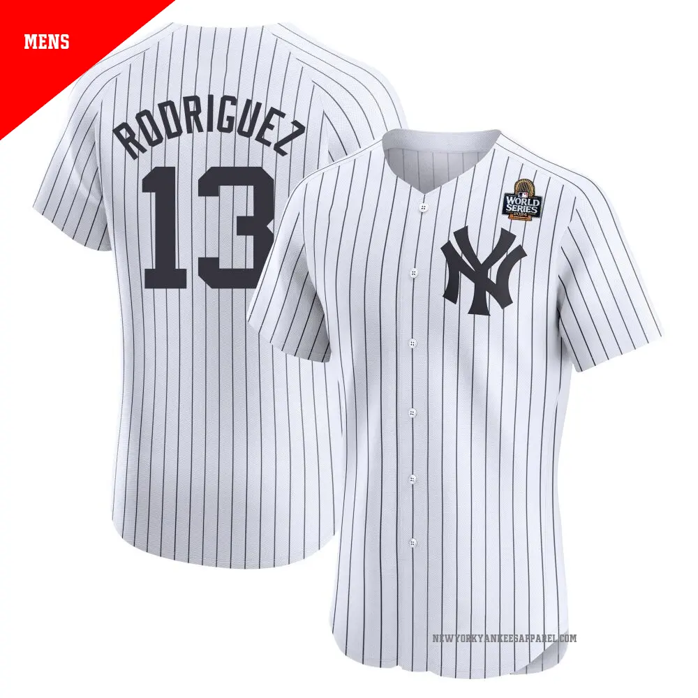 Youth #13 Alex Rodriguez New York Yankees White Limited