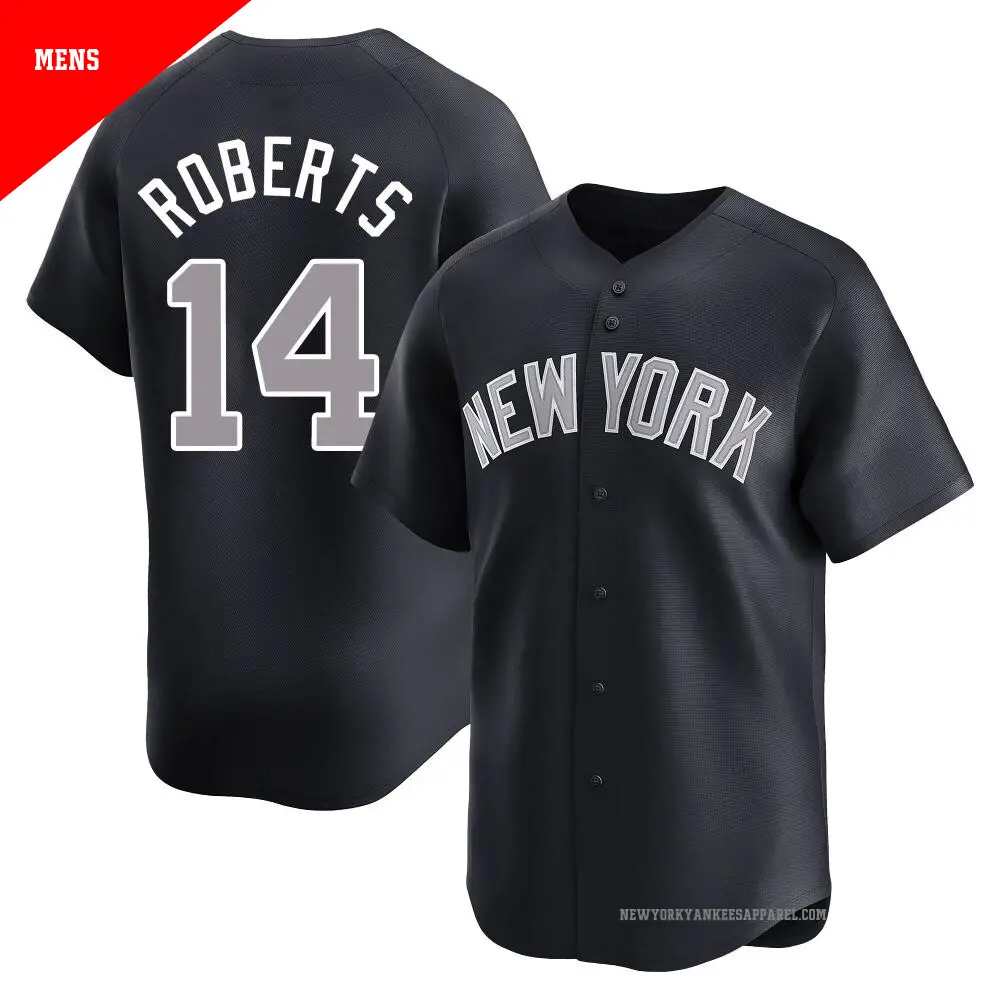 Men's ＃14 Brian Roberts New York Yankees Navy Limited Alternate Jersey