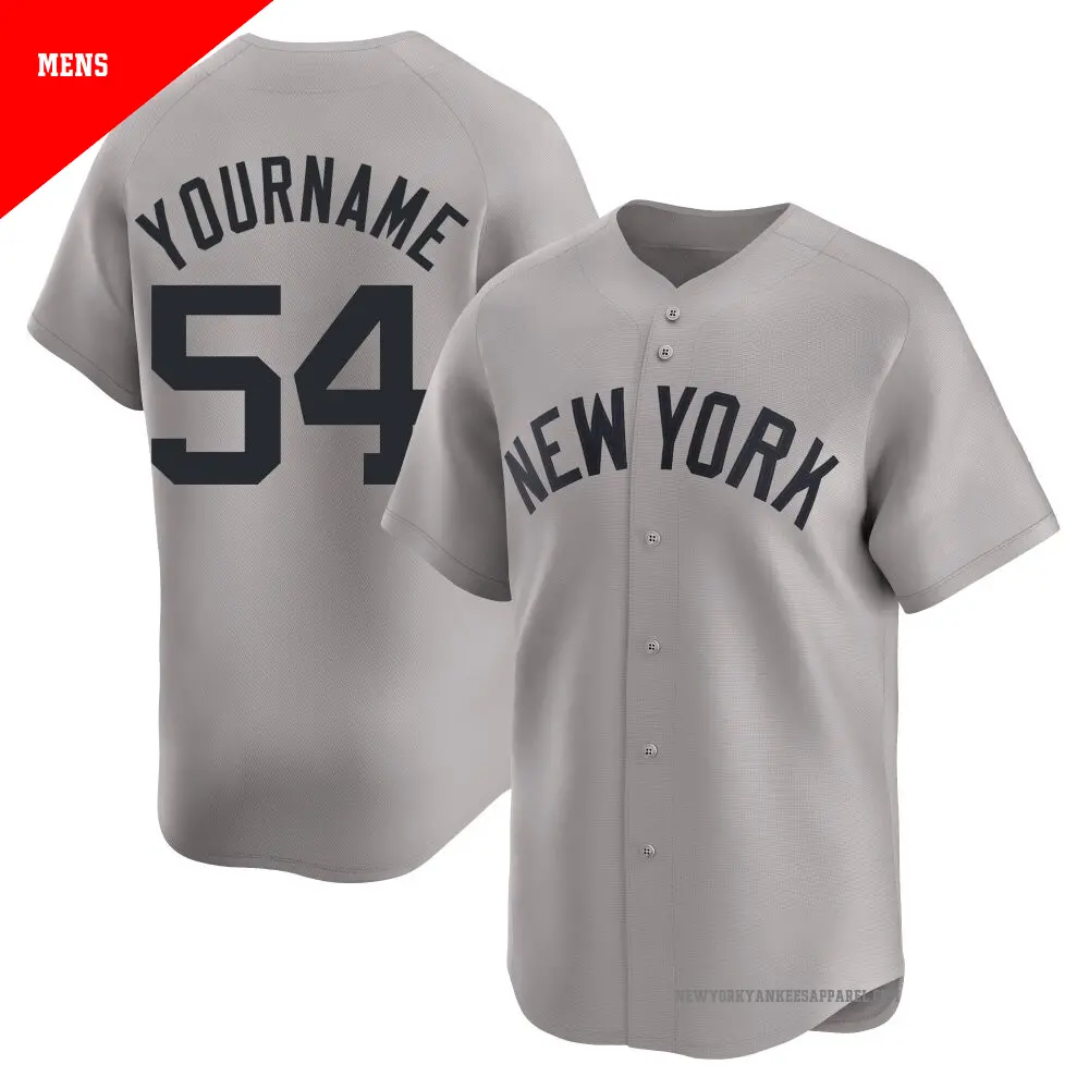 Men's ＃54 Max Fried New York Yankees Gray Limited Away Jersey