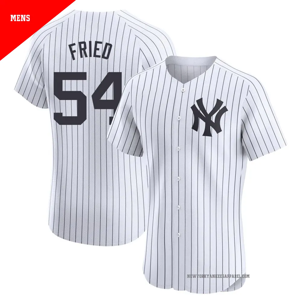 Men's ＃54 Max Fried New York Yankees White Elite Home Jersey