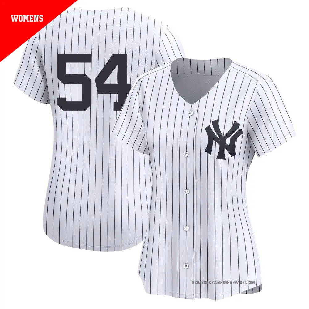 Women's ＃54 Max Fried New York Yankees White Limited Yankee Home 2nd Jersey