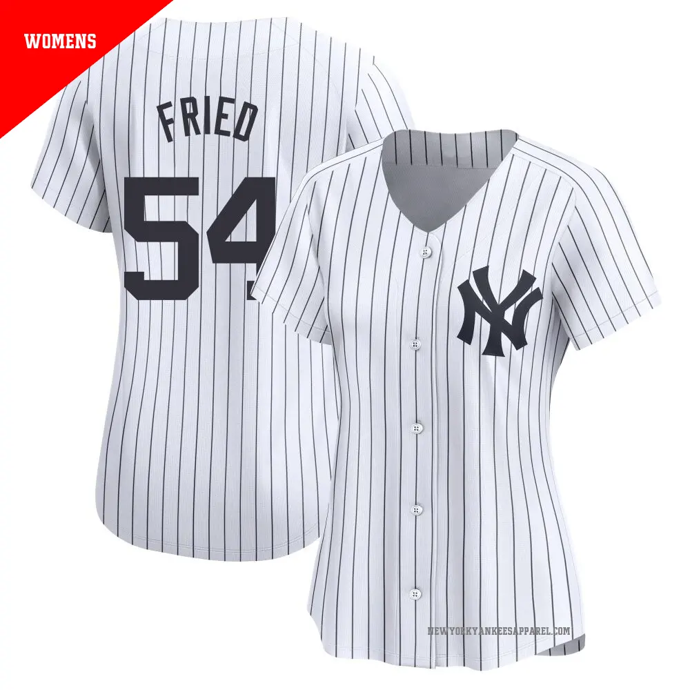 Women's ＃54 Max Fried New York Yankees White Limited Yankee Home Jersey